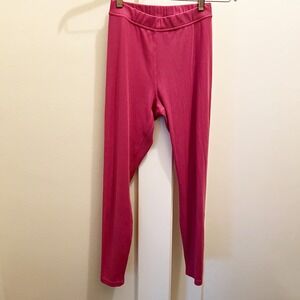 Alo Yoga‎ Ribbed Blissful 7/8 Leggings Medium Pink High Rise Activewear Casual